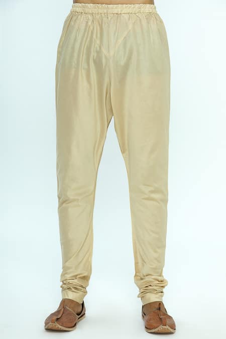 Shop_Nautanky_Green Chanderi Silk Sherwani Set _Online_at_Aza_Fashions