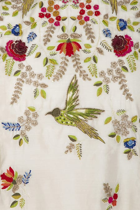 Shop_Priyanka Jain_White Chanderi Anarkali Palazzo Set_Online_at_Aza_Fashions