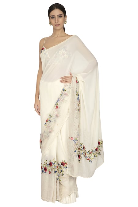 Priyanka Jain Embroidered Saree with Blouse 