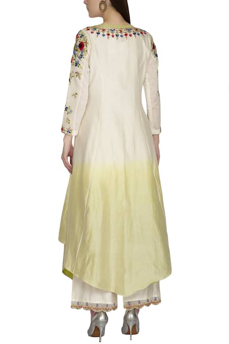 Priyanka Jain Chanderi Silk Layered Kurta Set 
