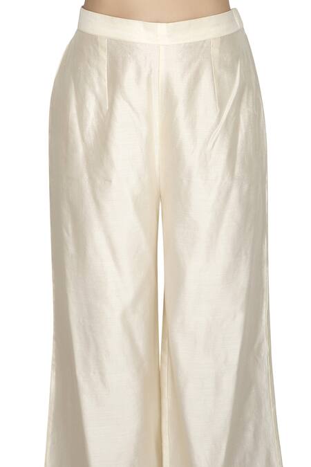 Shop_Priyanka Jain_White Chanderi Silk Layered Kurta Set _Online_at_Aza_Fashions