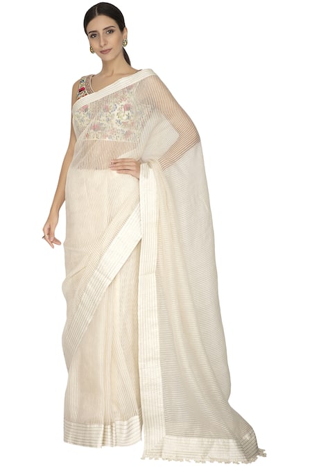 Priyanka Jain Embroidered Saree with Blouse 