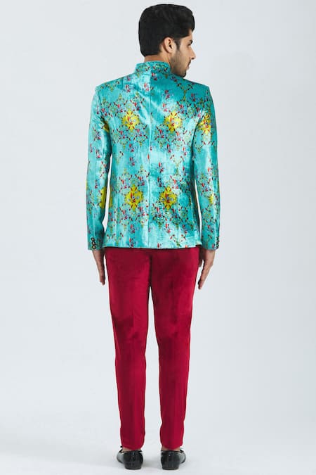 Nautanky Printed Bandhgala with Pants 