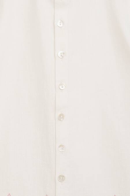 Tiber Taber White Cotton Satin Bundi Kurta Set at Aza Fashions Tiber Taber_White Cotton Satin Bundi Kurta Set _at_Aza_Fashions