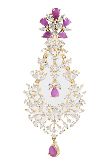 Auraa Trends_Gold Plated Stones Danglers_Online_at_Aza_Fashions