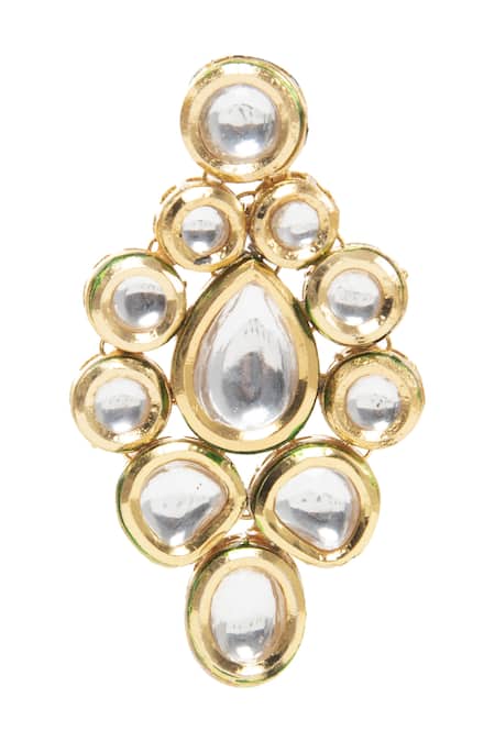 Auraa Trends_Gold Plated Beads, Stones Necklace Set _Online_at_Aza_Fashions