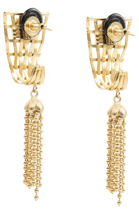 Auraa Trends_Gold Plated Crystals Earrings_Online_at_Aza_Fashions