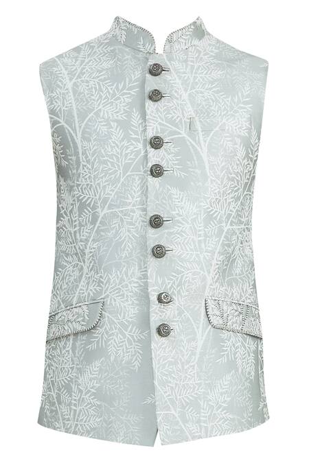 Buy Nivedita Saboo Grey Silk Embroidered Bundi Online at Aza Fashions Buy_Nivedita Saboo_Grey Silk Embroidered Bundi _Online_at_Aza_Fashions