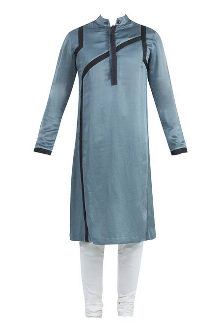 Shop_Nivedita Saboo_Green Modal Satin Embellished Kurta Set  _Online_at_Aza_Fashions