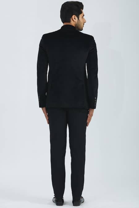 Nivedita Saboo Suede Velvet Bandhgala 