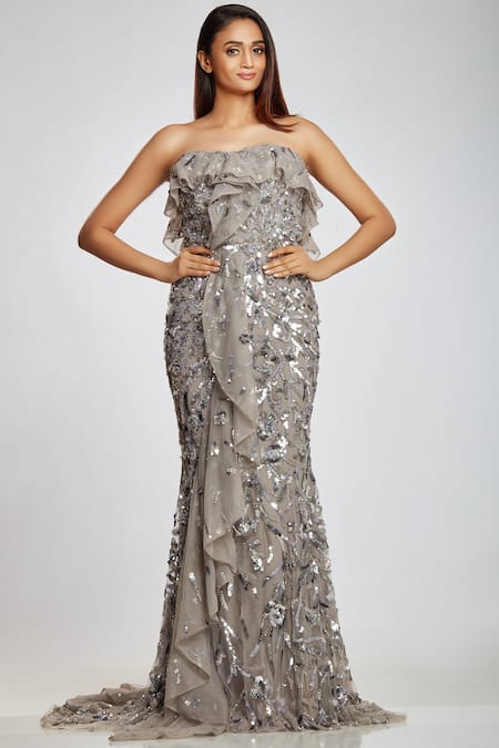 Ohaila Khan Bandeau Mermaid Gown 