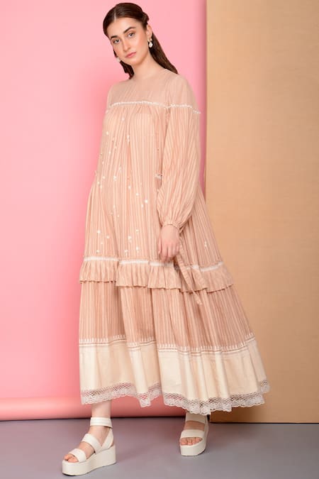 Sahil Kochhar Striped Midi Dress 