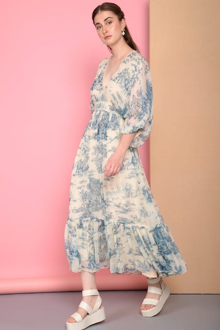 Sahil Kochhar Printed Midi Dress 