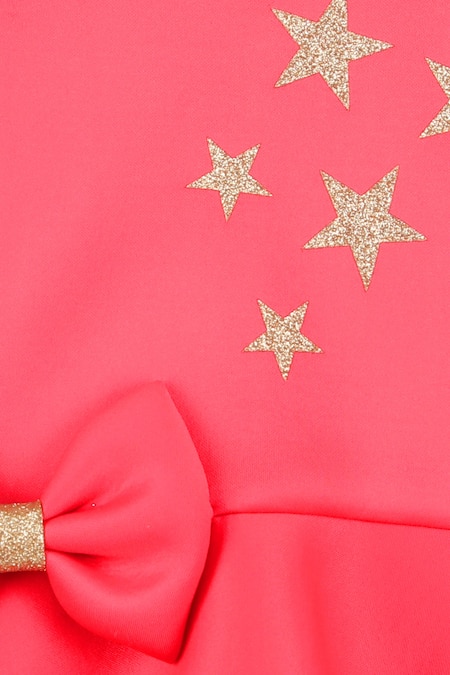 Miakki_Pink Satin Shimmer Dress _Online_at_Aza_Fashions