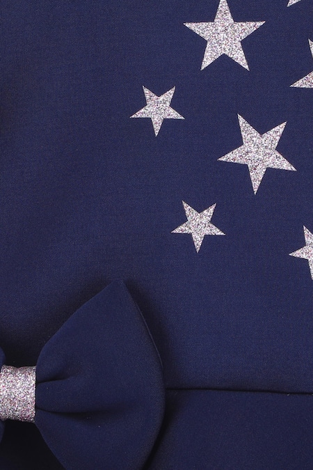 Miakki_Blue Satin Shimmer Dress _Online_at_Aza_Fashions