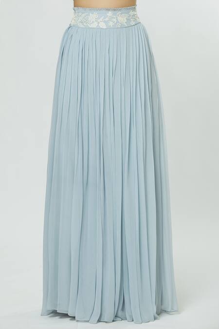 Shop_Mishru_Blue Embroidered Lehenga Set_Online_at_Aza_Fashions