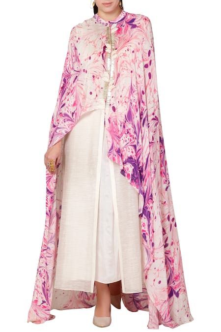 Limerick by Abirr N' Nanki Chanderi Cape Tunic 