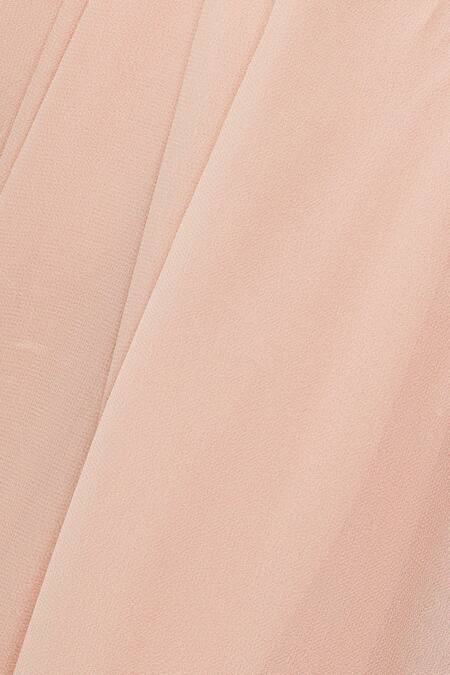 Avvantikaa S Parwani_Pink Georgette Embellished Jumpsuit Saree_at_Aza_Fashions