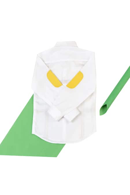 Shop Partykles White Cotton Shirt at Aza Fashions Shop_Partykles_White Cotton Shirt _at_Aza_Fashions