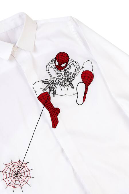 Partykles_White Cotton Shirt _Online_at_Aza_Fashions