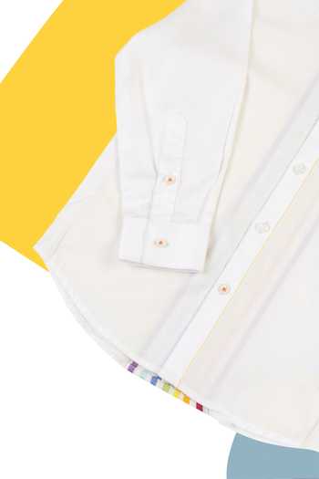 Partykles White Cotton Embroidery Multi Color Shirt Online at Aza Fashions Partykles_White Cotton Embroidery Multi Color Shirt _Online_at_Aza_Fashions