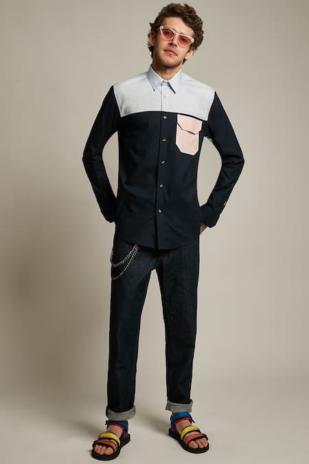 Sahil Aneja Colour Block Shirt 