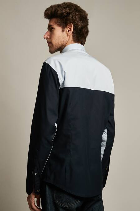 Buy_Sahil Aneja_Multi Color Cotton Block Shirt_Online_at_Aza_Fashions