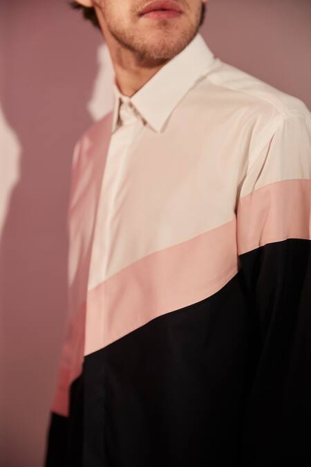 Sahil Aneja_Multi Color Cotton Block Shirt_Online_at_Aza_Fashions