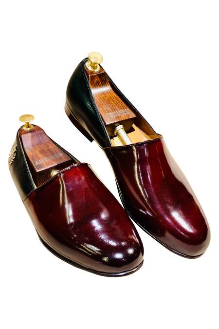 Buy_Artimen_Black Embroidered Loafers _Online_at_Aza_Fashions