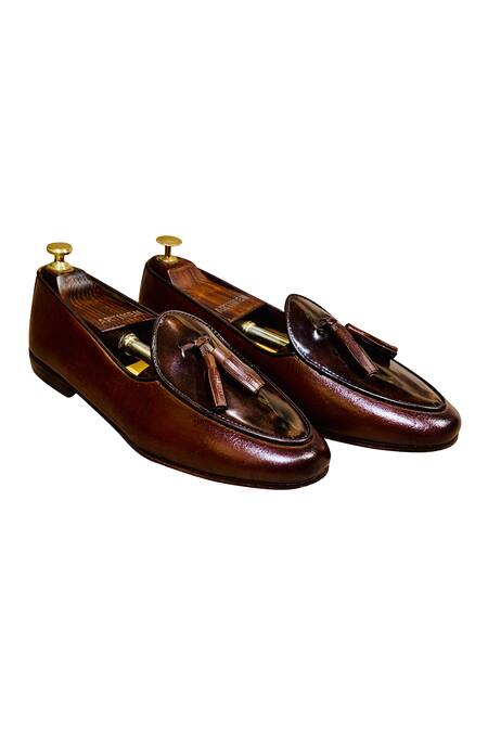 Artimen_Brown Plain Tassel Loafers _Online_at_Aza_Fashions