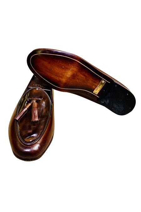 Shop_Artimen_Brown Plain Tassel Loafers _Online_at_Aza_Fashions