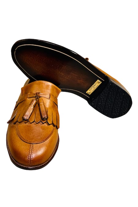 Shop_Artimen_Brown Plain Fringe Loafers _Online_at_Aza_Fashions