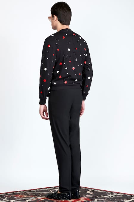 Shop Shivan & Narresh Black Jersey Embellished Jumper at Aza Fashions Shop_Shivan & Narresh_Black Jersey Embellished Jumper _at_Aza_Fashions