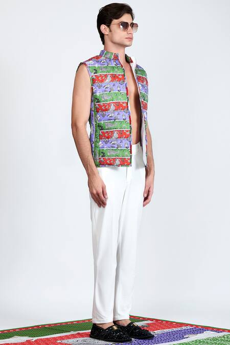 Shivan & Narresh Multi Color Quick Dry Sheeter Printed Jacket