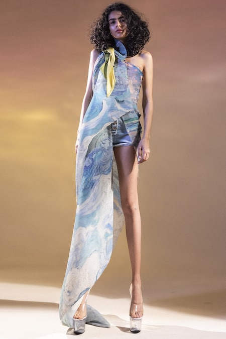 Abhishek Sharma Printed Draped Tunic 