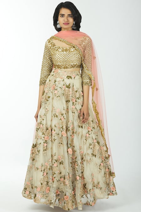 Neha Mehta Couture Embroidered Lehenga Set 