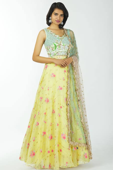 Neha Mehta Couture Embroidered Lehenga Set 