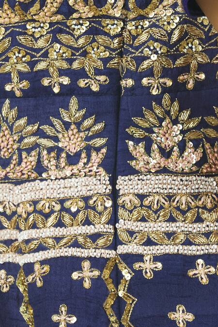 Neha Mehta Couture Blue Silk Round Anarkali With Dupatta at Aza Fashions Neha Mehta Couture_Blue Silk Round Anarkali With Dupatta _at_Aza_Fashions