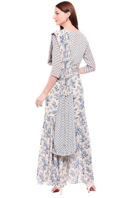 Soup By Sougat Paul Crepe Floral Printed Jumpsuit 
