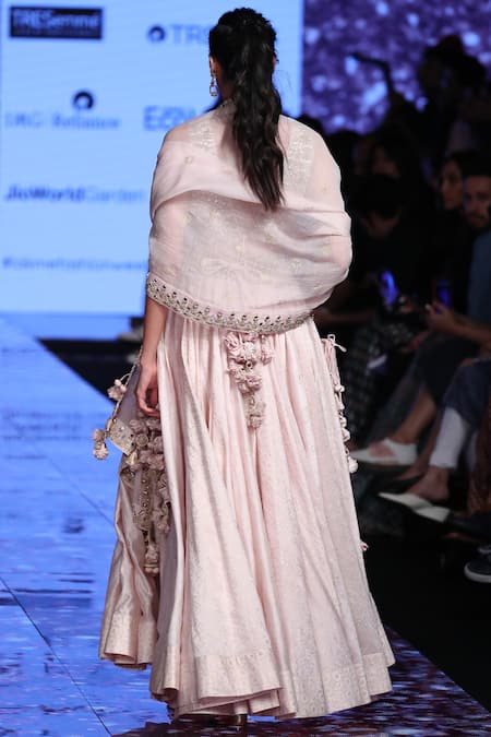 Punit Balana Silk Chanderi Lehenga Set 