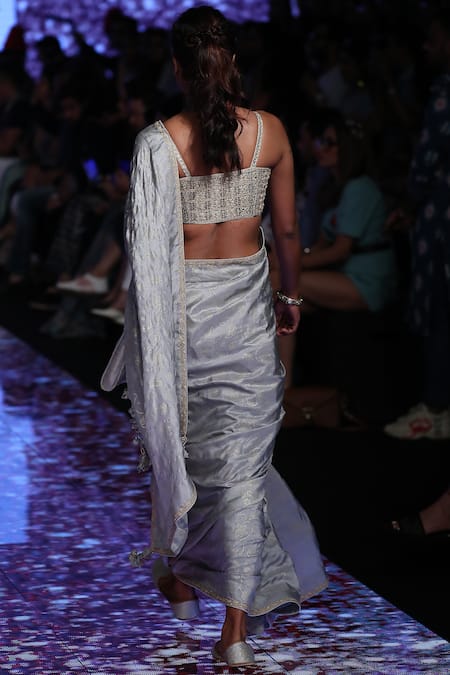 Punit Balana Embellished Satin Silk Saree 