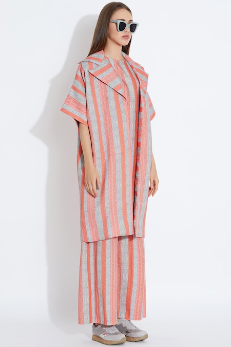 Aartivijay Gupta_Red Silk Printed Jacket_Online_at_Aza_Fashions