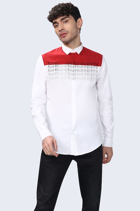 Buy_Noonoo_White Cotton Poplin Embroidered Shirt _Online_at_Aza_Fashions
