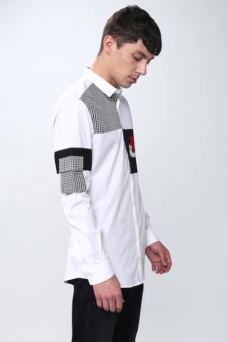 Buy Noonoo White Cotton Poplin Embroidered Shirt Online at Aza Fashions Buy_Noonoo_White Cotton Poplin Embroidered Shirt _Online_at_Aza_Fashions