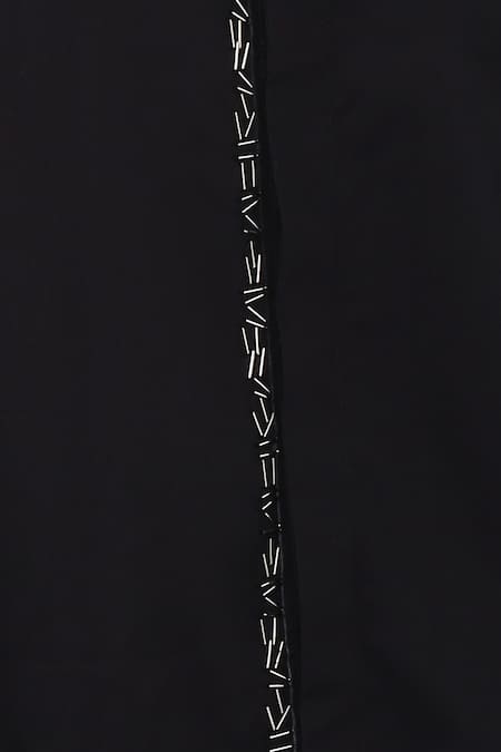 Shop_Noonoo_Black Cotton Poplin Embellished Shirt _Online_at_Aza_Fashions