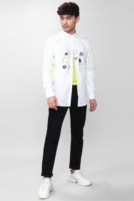 Shop_Noonoo_White Cotton Poplin Embroidered Shirt _at_Aza_Fashions