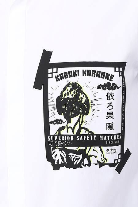 Noonoo White 100% Cotton Slim Fit Shirt at Aza Fashions Noonoo_White 100% Cotton Slim Fit Shirt_at_Aza_Fashions