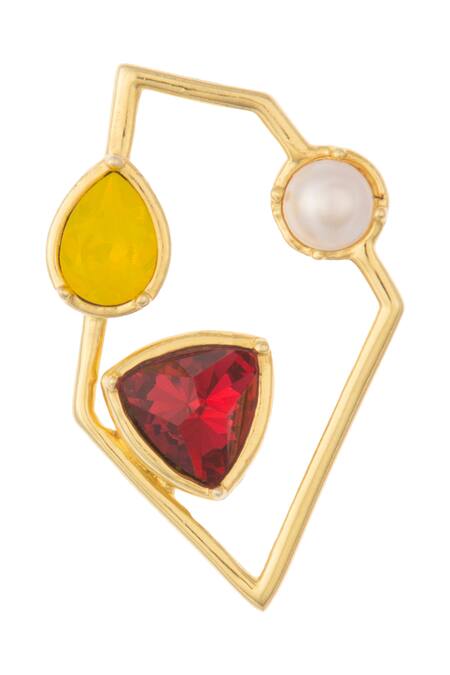 Buy Confluence Multi Color Swarovski Crystals Earrings Online at Aza Fashions Buy_Confluence_Multi Color Swarovski Crystals Earrings_Online_at_Aza_Fashions