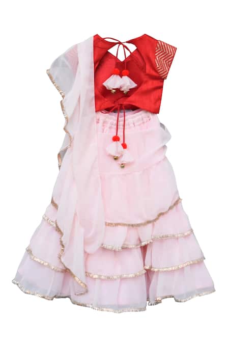 Fayon Kids Embellished Lehenga Saree 