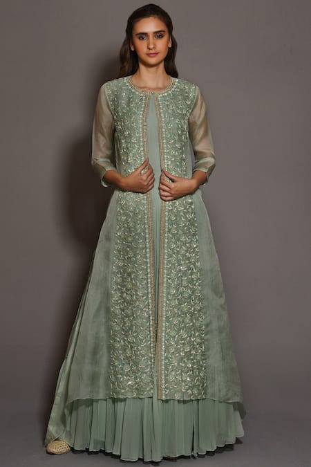 Vara by Vibha n Priti Pleated Anarkali with Jacket 